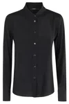 Seventy Refined Black Shirt With Regular Collar In Black