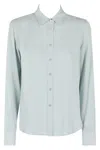 Seventy Camicia Crepe Unito Misto Seta In Verdino