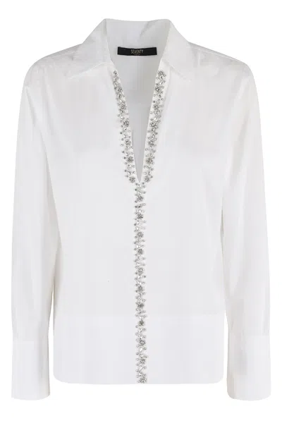SEVENTY CAMICIA POPELINE UNITO RICAMO PIETRE