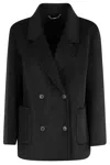 Seventy Double-breasted Wool Coat In Black