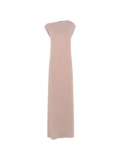 Seventy Swallowtail Sleeve Long Dress In Brown