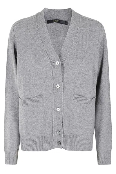 Seventy Cardigan Lungo In Grey