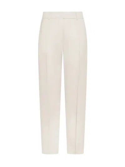 Seventy Ankle-length Carrot-fit Pants In Viscose Linen In White