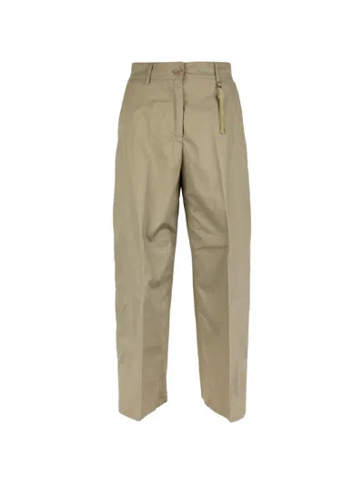 Seventy Carrot-fit Tassel-detail Pressed-crease Trousers In Green