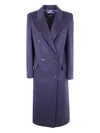 Seventy Cashmere Double-breasted Coat In Blue