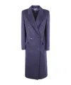 Seventy Cashmere Double-breasted Coat In Blue
