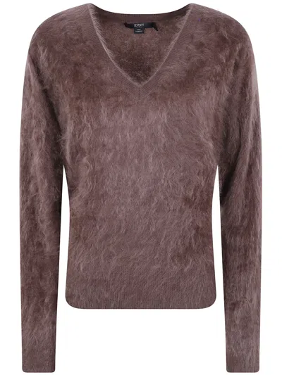 Seventy Cashmere V Neck Sweater In Brown