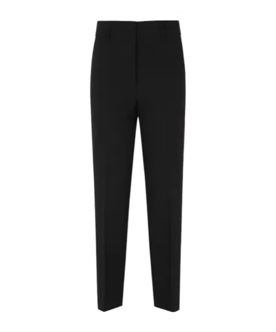 Seventy Pressed-crease Belt-loop Trousers In Black