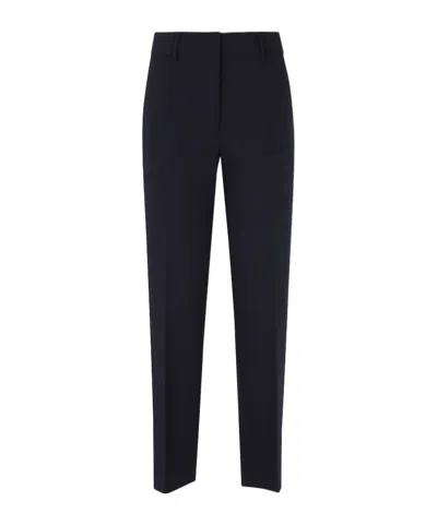 Seventy Pressed-crease Belt-loops Trousers In Black