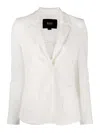 Seventy White Blazer With Two Pockets In Blanco