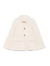 Seventy Cream Linen Blended Pinstriped Jacket In Beige