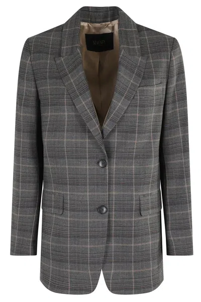SEVENTY CHECK PATTERN BLAZER WITH CLASSIC SILHOUETTE