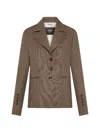 Seventy Check-pattern Notched-lapels Jacket In Brown