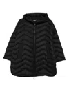 Seventy Chevron-quilted Hooded Coat In Black