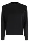 Seventy Classic Round Neck Sweater In Luxurious Wool-cashmere Blend In Black