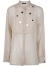 Seventy Light Beige Shirt With Sequin Embellishment