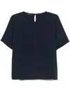 Seventy Navy Blue Blouse With Short Sleeves In Blue