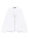 Seventy Classic V-neck White Shirt With Buttoned Cuffs In White