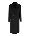 Seventy Double-breasted Wool Coat In Black