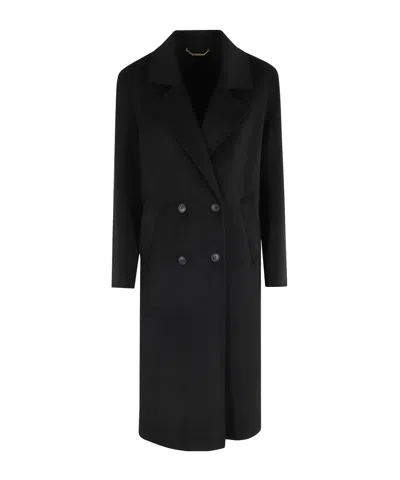 Seventy Double-breasted Wool Coat In Black