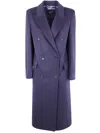 Seventy Cashmere Double-breasted Coat In Blue