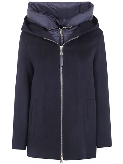 Seventy Coat Nylon Details Short Coat In Blue