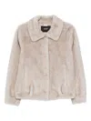 Seventy Faux-fur Long-sleeve Jacket In Neutral