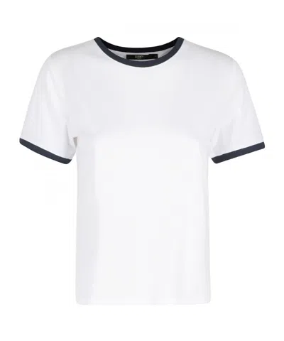 Seventy Ringer-detail T-shirt In White