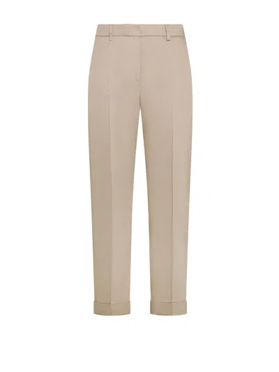 SEVENTY SEVENTY COTTON BLEND GREY TROUSERS