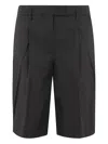 Seventy Bermuda Popeline Fine Cotone Stretch In Schwarz