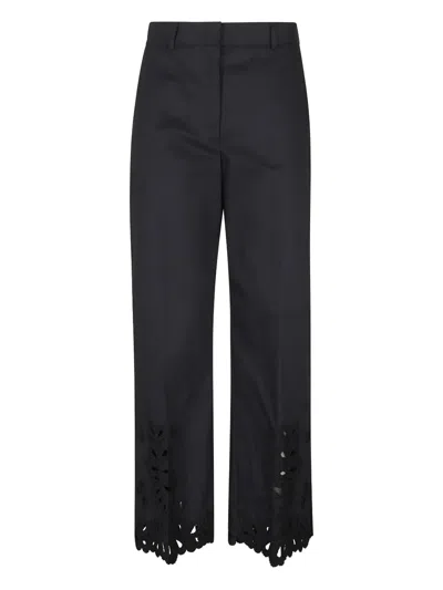 Seventy Cotton Straight-leg Trousers In Black