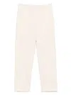 Seventy Cream Linen Blended Cotton Trousers In White