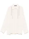 Seventy Beige Bead-embellished Shirt In White