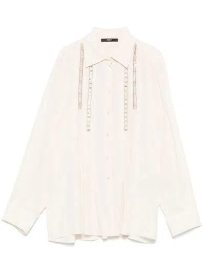Seventy Cream Shirt With Front Detail In Beige