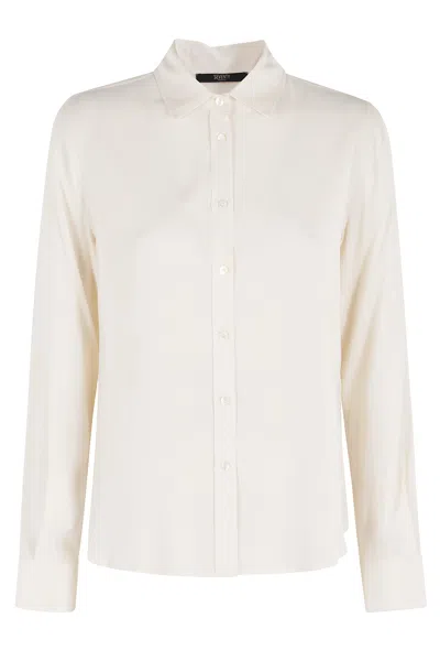 Seventy Cream Soft Shirt-collar Mother-of-pearl Acetate-blend Shirt In White