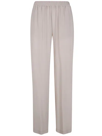 Seventy Crepe Mixed Silk Trousers In Neutral