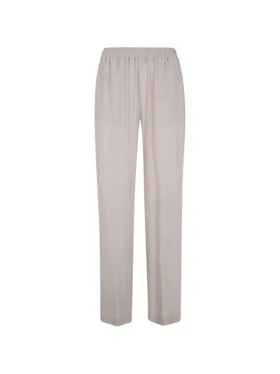 Seventy Crepe Mixed Silk Trousers In Nude