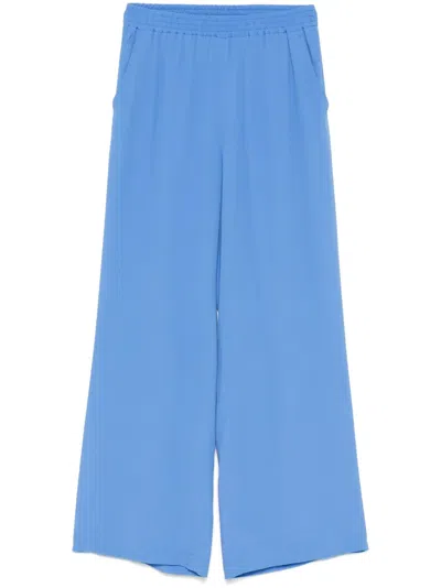 Seventy Crepe Palazzo Pants In Blue