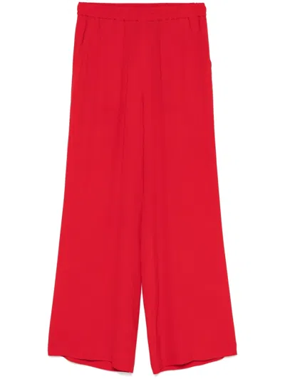 Seventy Crêpe Palazzo Pants In Red