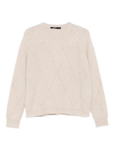 SEVENTY Crew neck sweater with sequin decorations SEVENTY