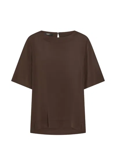 Seventy Crewneck Half-sleeved T-shirt In Brown
