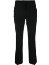 Seventy Crop Flared Trousers In Black