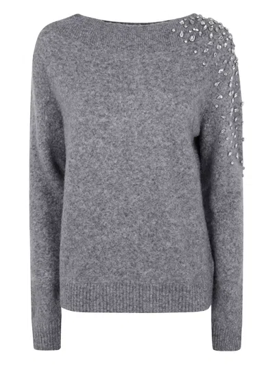 Seventy Crystal-embellished Jumper In Gray