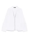 Seventy Classic V-neck White Shirt With Buttoned Cuffs In White