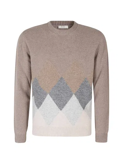 Seventy Diamond-pattern Sweater In Brown
