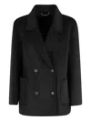 Seventy Double-breasted Wool Coat In Black