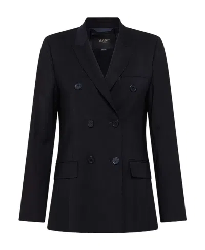 Seventy Double-breasted Blazer In Black