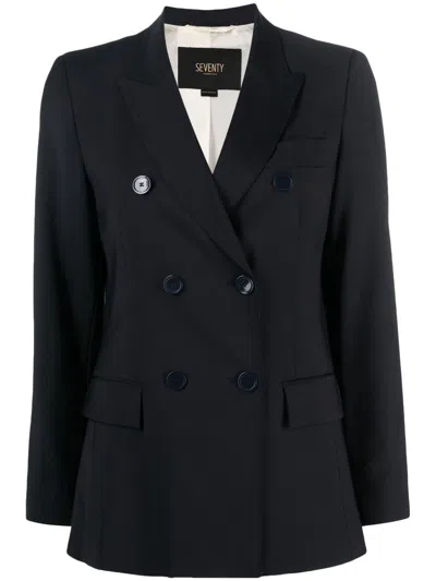 Seventy Double-breasted Blazer In Blue