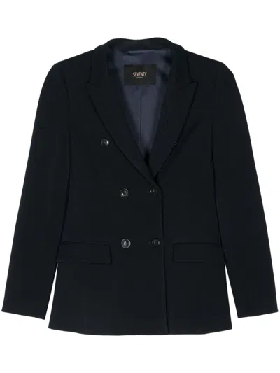 Seventy Double Breasted Blazer In Blue