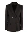 Seventy Double-breasted Wool Blazer In Brown